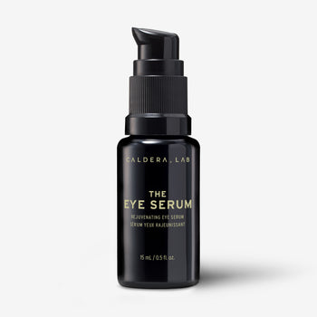 The Eye Serum Bottle on Light Gray Background